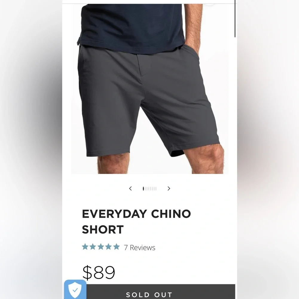 NEW Swet Tailor 29, 34 The Everyday Chino Short Grey